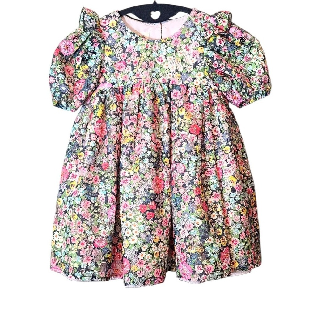 Laura Ashley Girls Floral Tutu Puff Dress Size 4